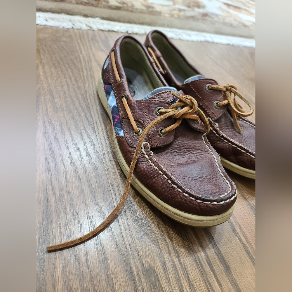 Dark leather sperry 7.5
